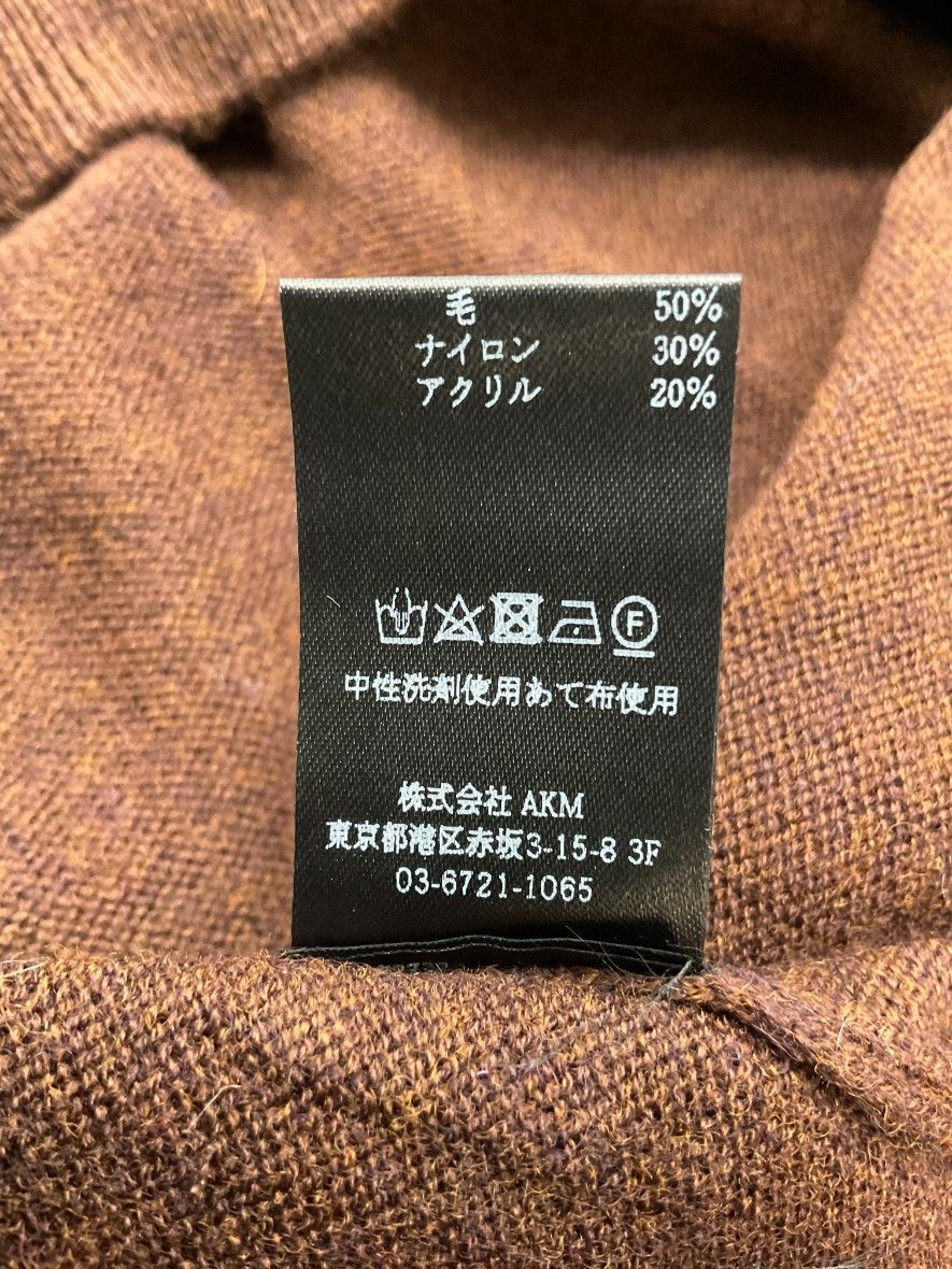 未使用 1PIU1UGUALE3 GOLF 4 ブラウン ZIP KNIT プルオーバー