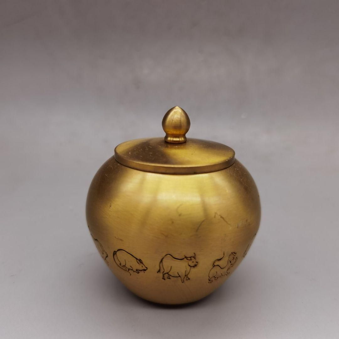茶筒 銅 手づくり 生地色 六半 茶器【工芸ギフト】【引出物御祝