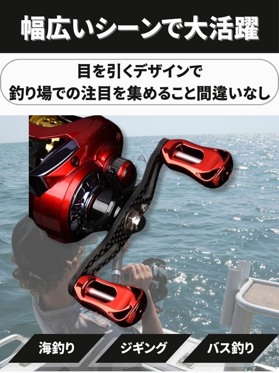 訳あり】 ベイトリール ダブルハンドル ノブ ブルー カスタム 汎用