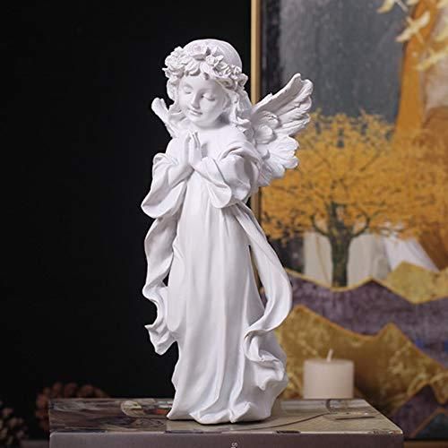 祈る天使像置物ホーム、ガーデンウィングスエンジェル彫刻、可愛い天使
