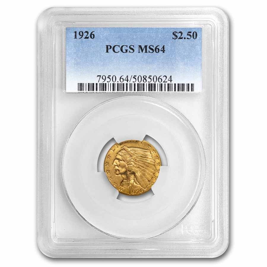 $2.50 Indian G Quarter Eagle MS-64 PCGS