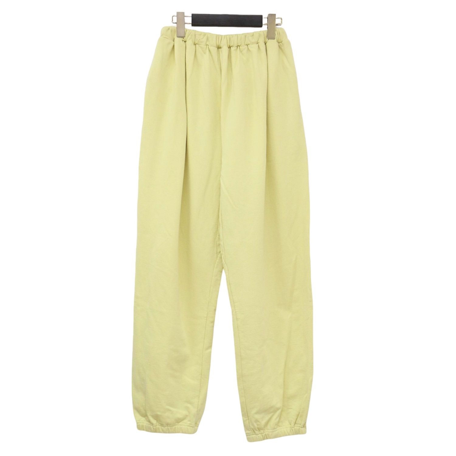 6 ROKU BEAUTY-YOUTH ロク ビューティアンドユース パンツ イエロー 36 S | 25春夏 コットン ウラケ ギャザー パンツ | スウェットパンツ ウエストゴム コットン | ボトムス ズボン | レディース