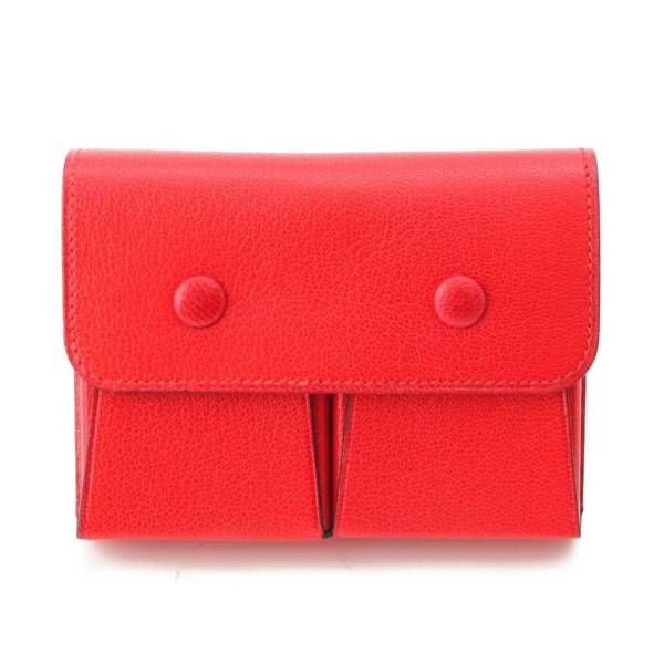 美品/エルメス ドッグプリント ミニ トランプ レザーケース レッド 未使用品 HERMES エルメス ドッグプリント ミニ トランプ 2点セット