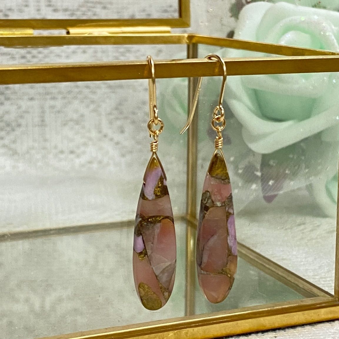 ＊HM＊コロンっと可愛い♡グァバクオーツ(マロン)  ピアス MARIHA(マリハ) Light Dreams ピアス レモンクォーツ K18 天然石