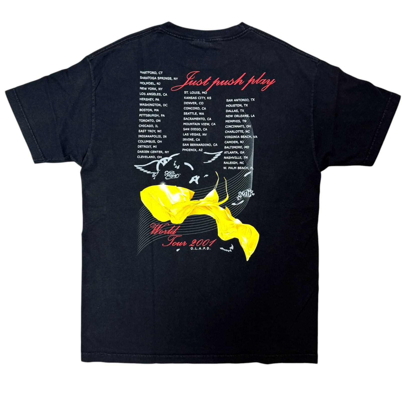 AEROSMITH エアロスミス Tシャツ Mサイズ GIANT 2001 新品 美品】エアロスミス Aerosmith 2001 空山 Tシャツ ソラヤマ L