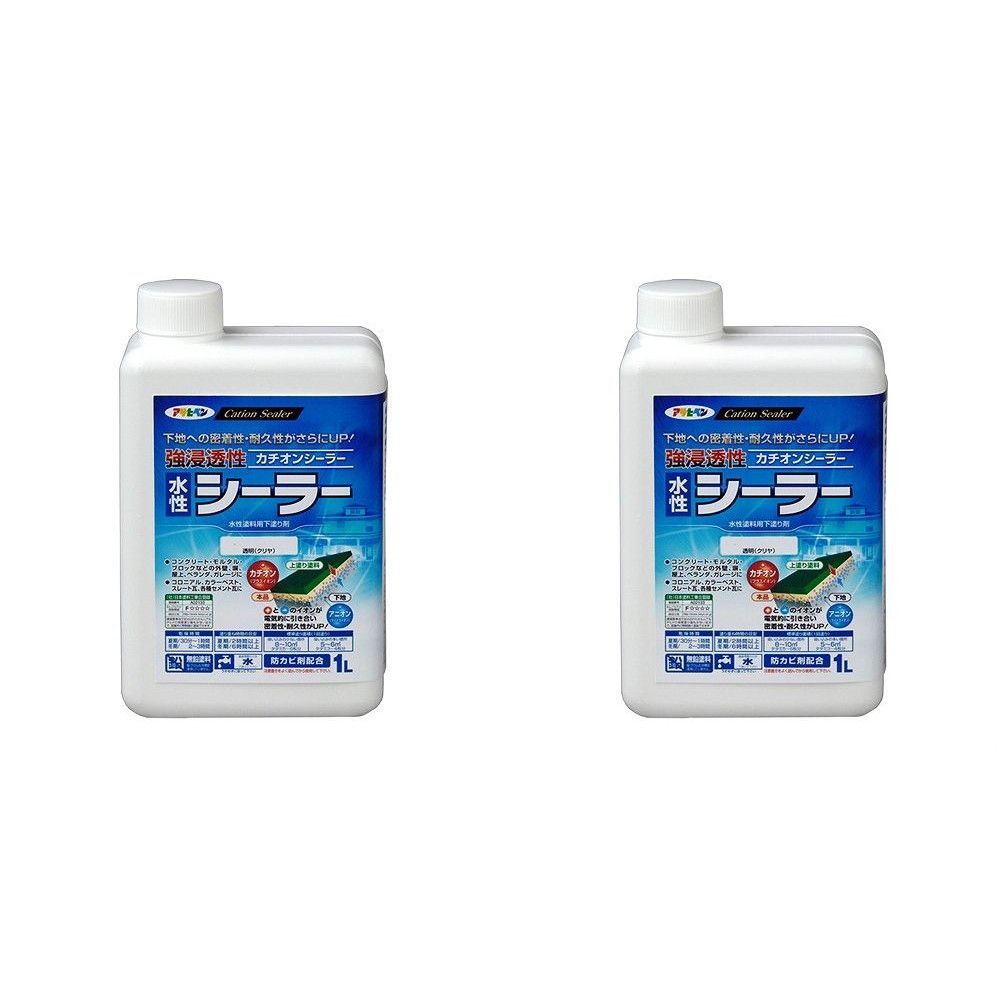 アサヒペン 強浸透性水性シーラー1Lクリヤ 2缶セット【BT-46