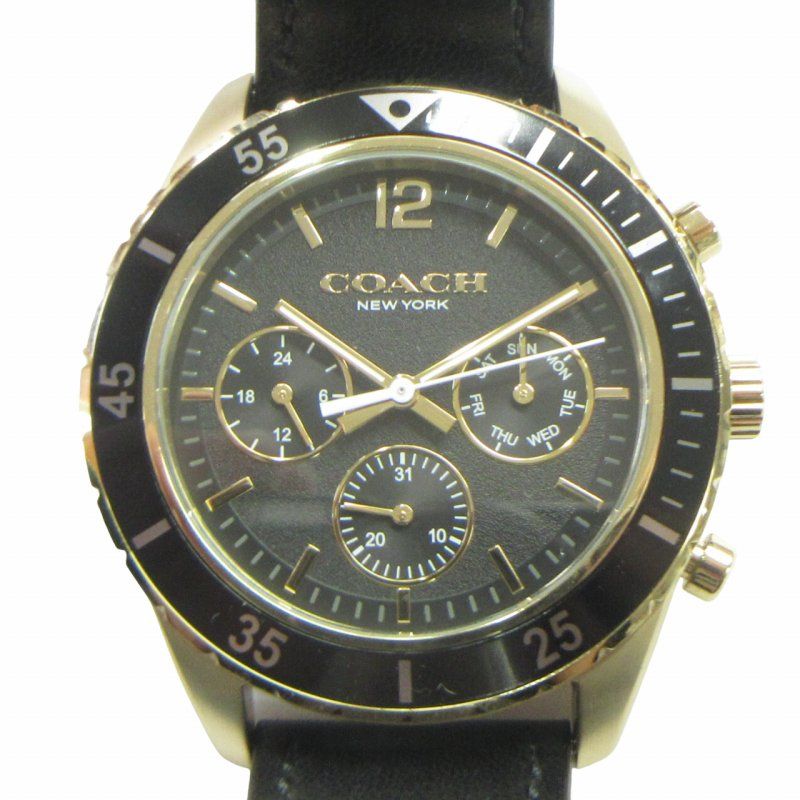 コーチ COACH 新品同様 動作品 コール ウォッチ 44MM 腕時計 クロノ