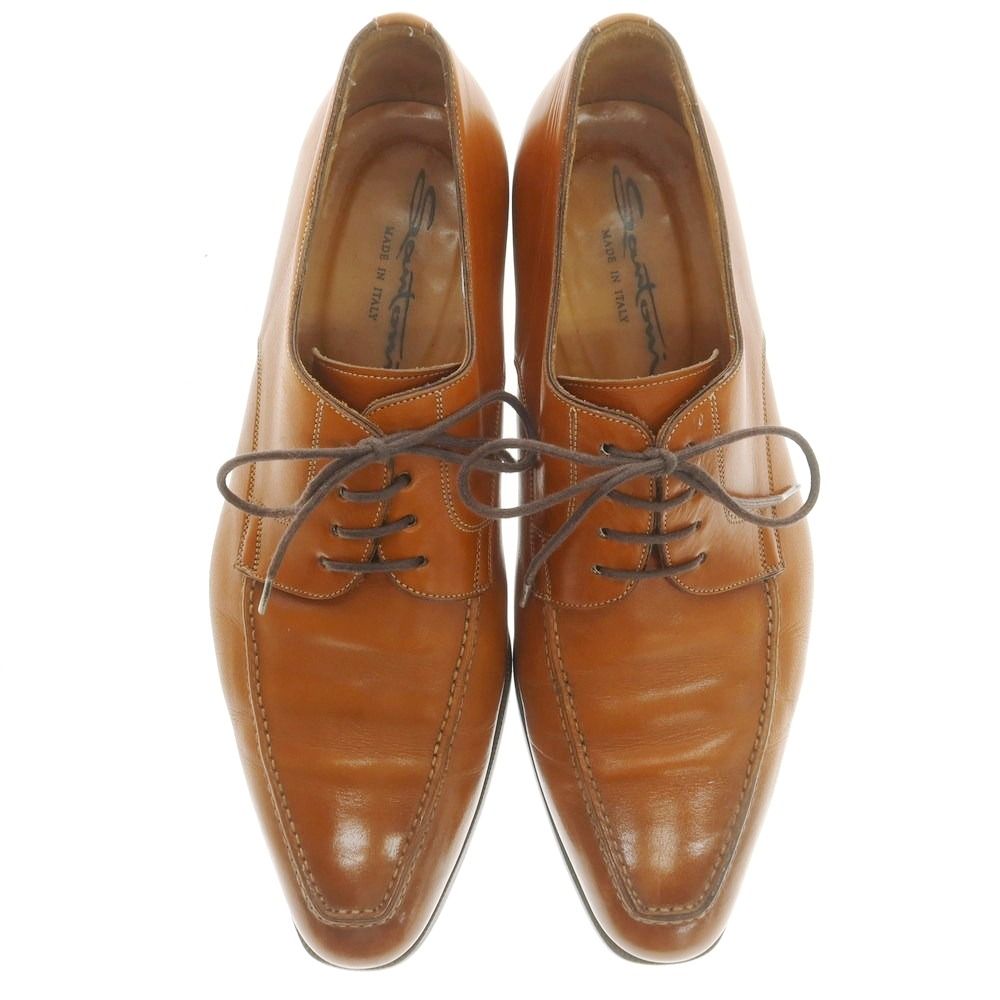 サントーニ Santoni Uチップ ドレスシューズ ライトブラウン サイズ7 メンズ