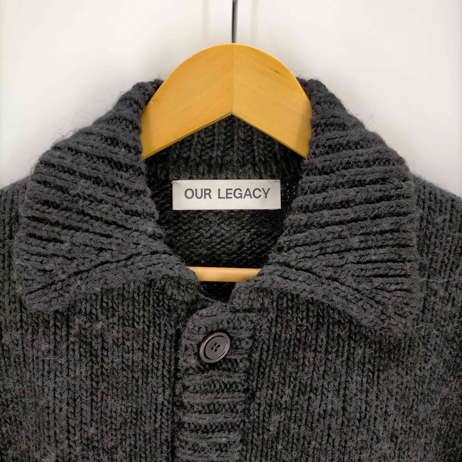 OUR LEGACY BIG CARDIGAN SHADOW BLACK 46 Our Legacy BIG CARDIGAN