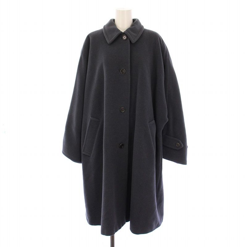 マレーラMARELLA♪アルパカモヘヤ混フーデッドコート♪美品 マレーラ MARELLA ステンカラーコート ロング アルパカ ウール