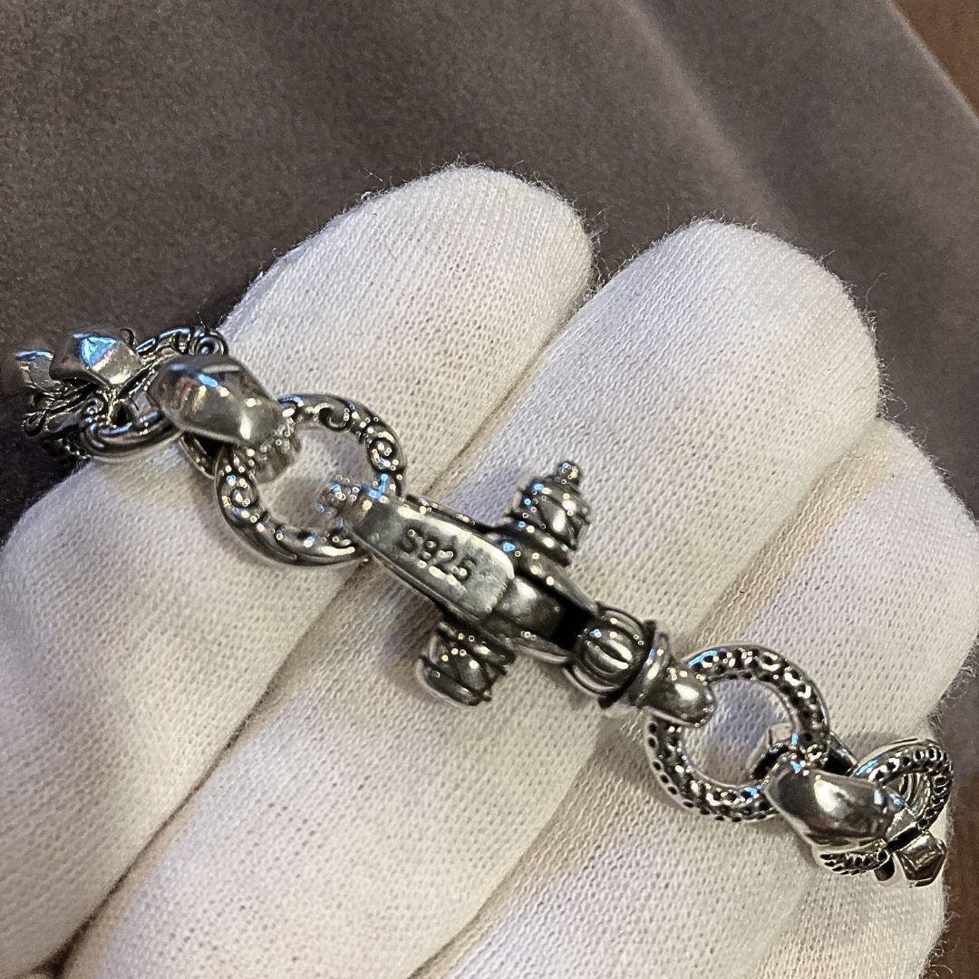 シルバー925 ブレスレット ヴィンテージ風 メキシカン メンズ