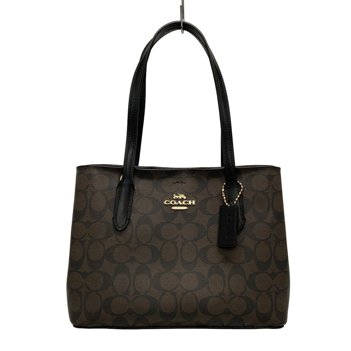 【美品】 COACH コーチ シグネチャー ハンドバッグ ダークブラウン COACH(コーチ) ハンドバッグ美品 シグネチャー ミニ アベニュー