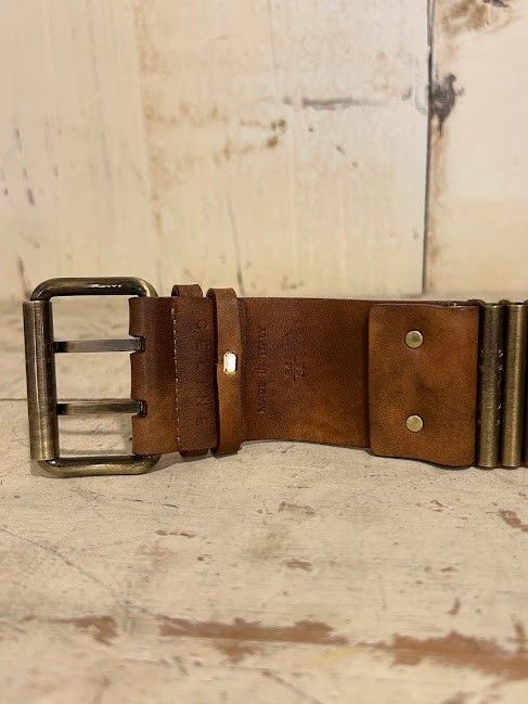 ♪CELINE 真鍮バレットチェーン ブラウンレザーベルト - メルカリ