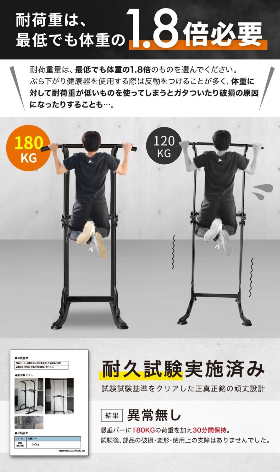 BARWING(バーウィング) ぶら下がり健康器 【3way 多機能・改良バー