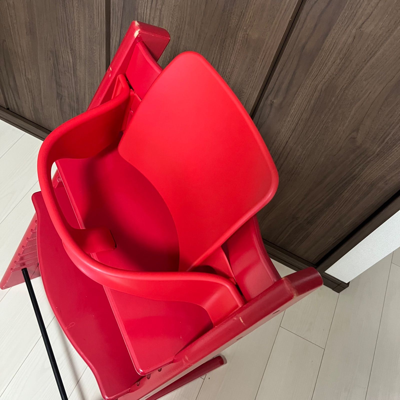 ☆【美品】 ストッケ トリップ トラップ レッド ベビーセットV2（なし  