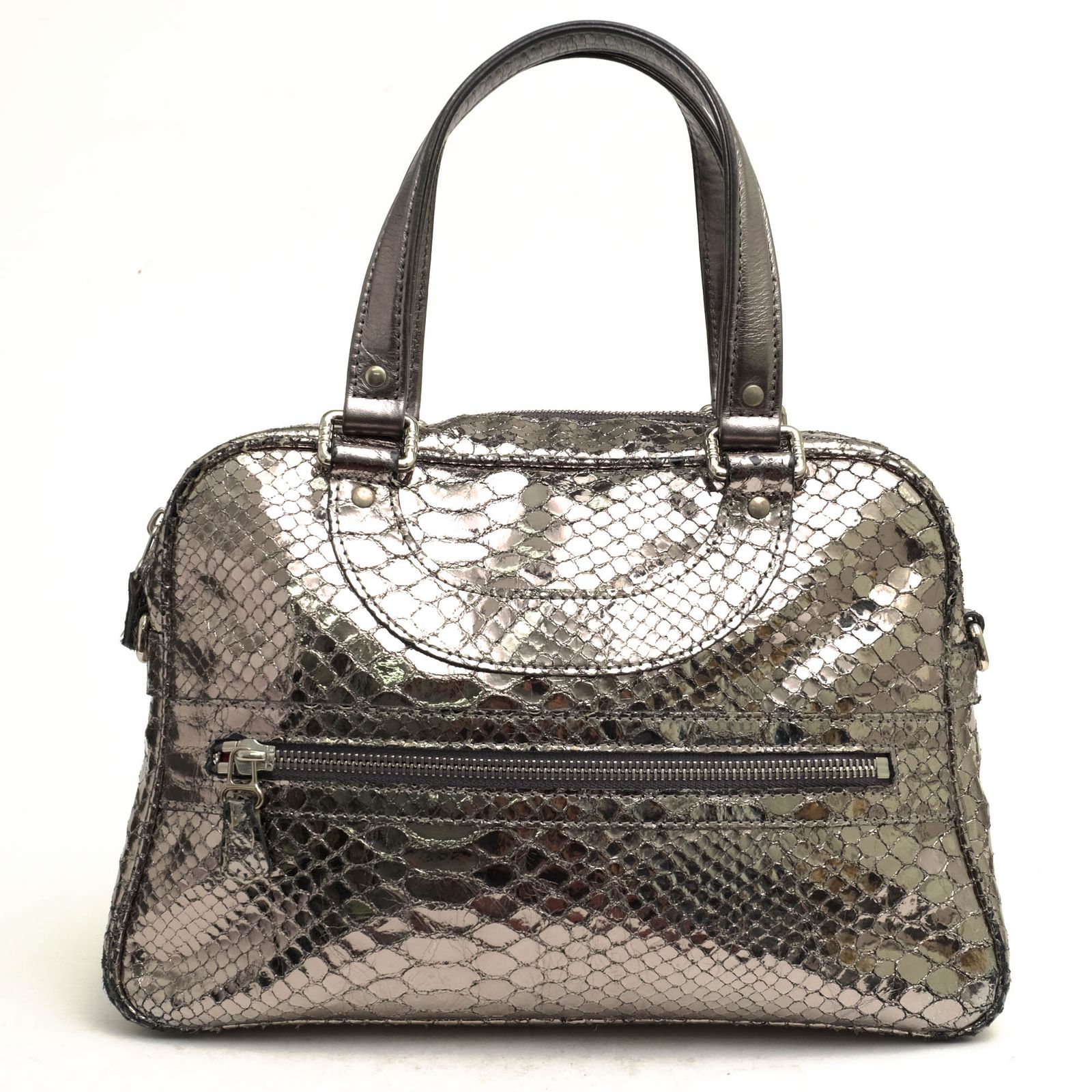 デニム】 美品 ジャックルコー リスボン ハンドバッグ A4 水色  