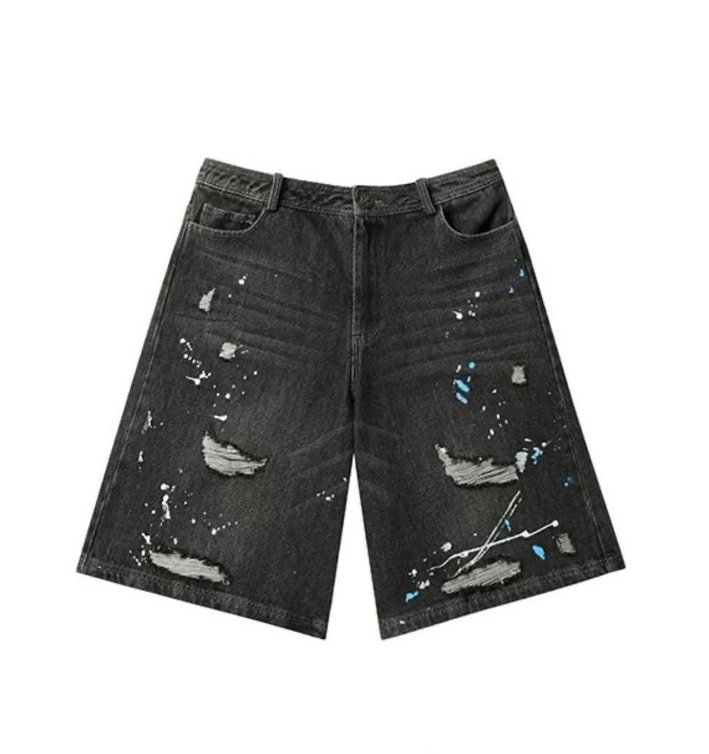ninety-nine Distressed Ink Shorts