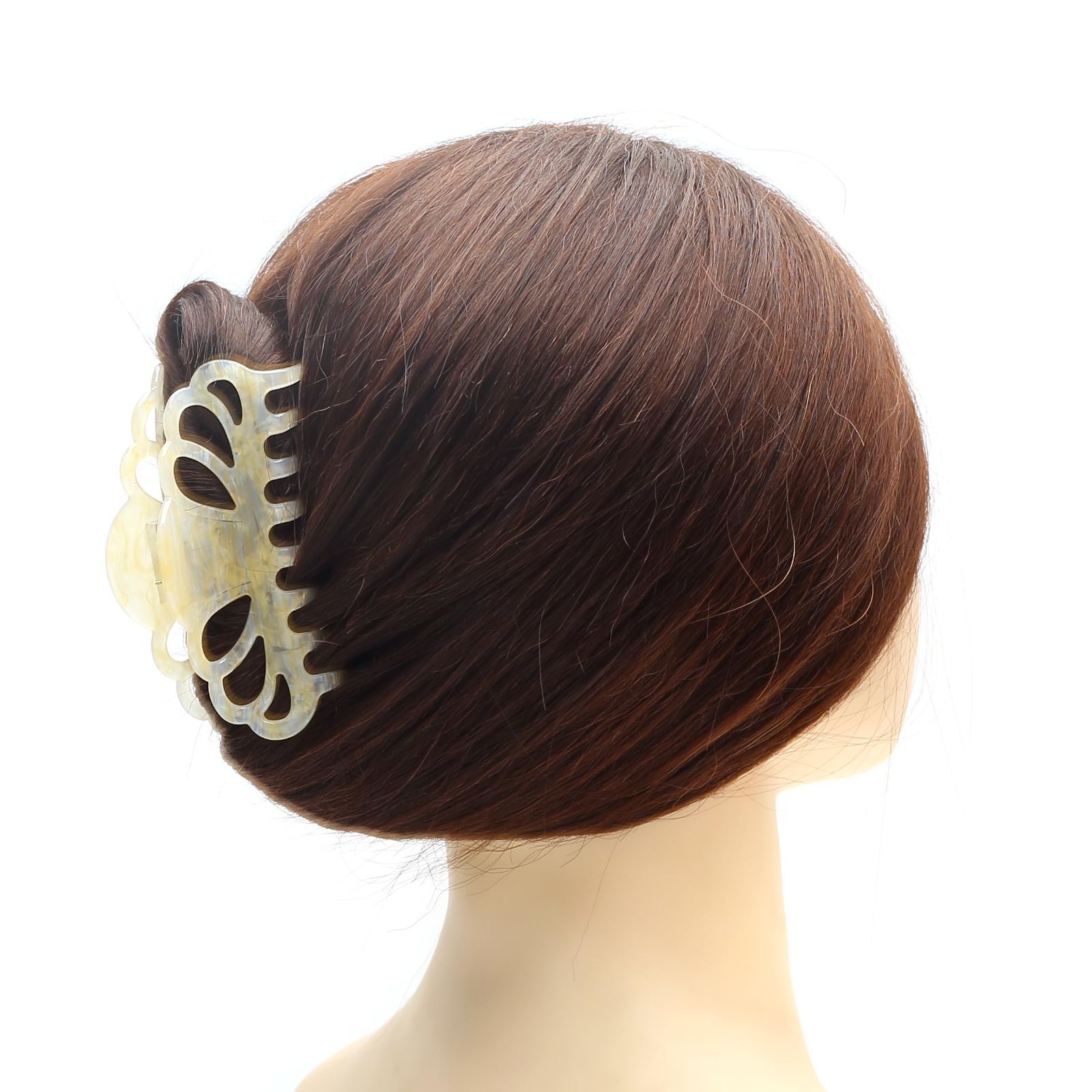  数量 クリップ ベージュ 髪留め バンスクリップ しっかりとまる ヘアクリップ ヘア 大きめ レディース 韓国 QinGoo 1本 10 cm Cream 卓上電卓 クリップ クリップ 輪ゴム