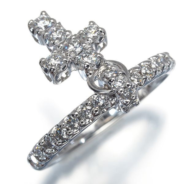 ポンテヴェキオ リング ダイヤ ダイヤモンド 0.31ct クロス
