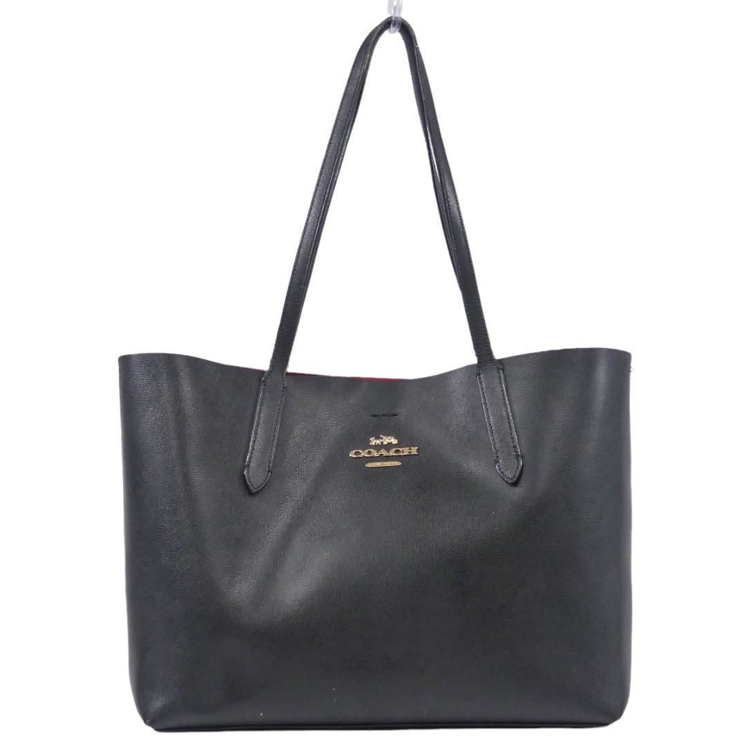 COACH コーチ トートバッグ ショルダーバッグ オールレザー ブラック 黒 COACH - 新品 コーチ COACH トートバッグ キャリーオール