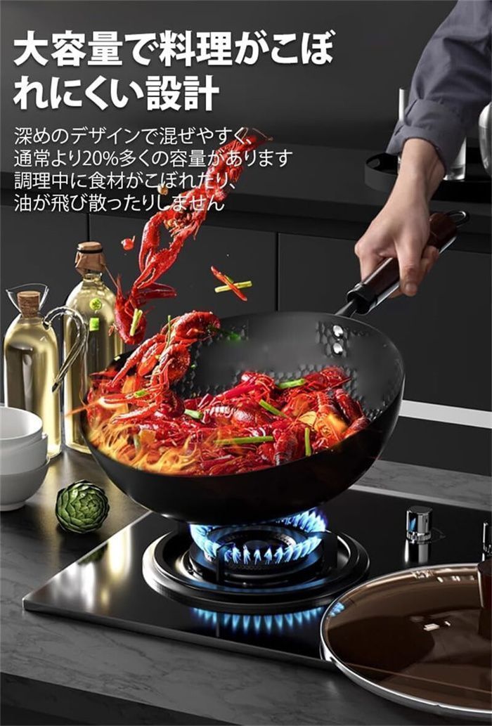 鍋・フライパンセット ノンスティック HJZSZX 鍋とフライパンセット キッチン調理器具セット ノンスティック