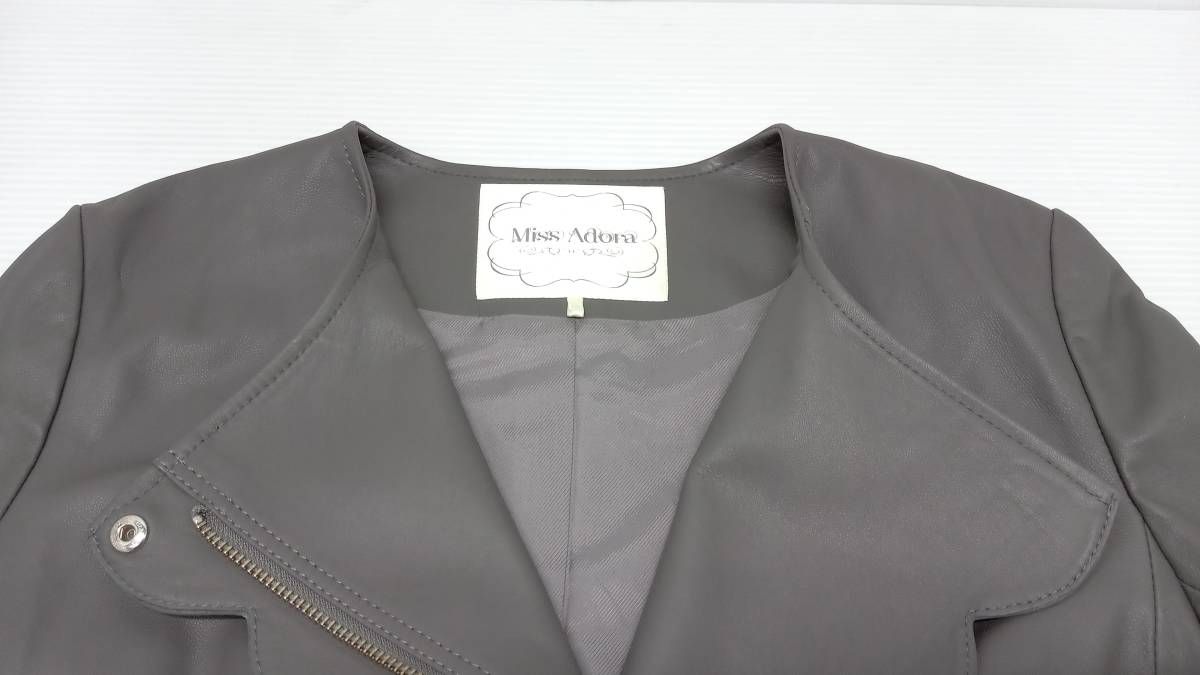 ☆miss adora ミスアドラ ファー付ラムレザージャケットフォックス