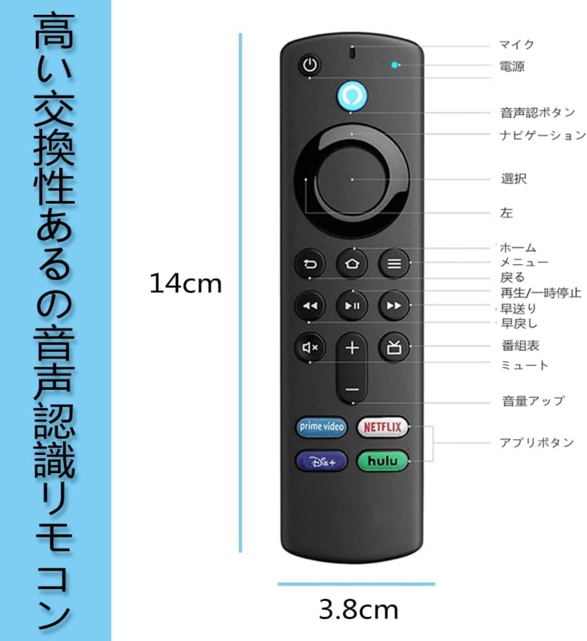 Amazon リモコン Fire TV Stick リモコンのみ（第3世代） - メルカリ