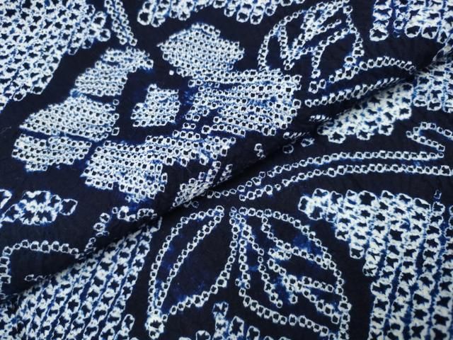 平和屋着物∴夏物　浴衣　有松鳴海絞り　枝牡丹　綿　逸品　CAAW0919ng 平和屋着物∴夏物 浴衣 有松鳴海絞り 枝牡丹 綿 逸品 CAAW0919ng