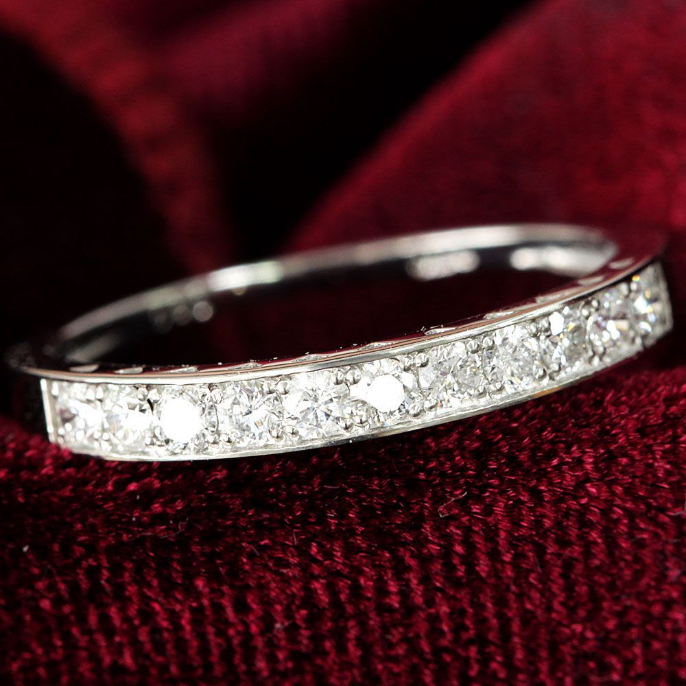 ギラギラ！最高ハートキュー 0.3ct ダイヤモンド プラチナ リング 鑑別書付 Pt950 指輪 4月誕生石