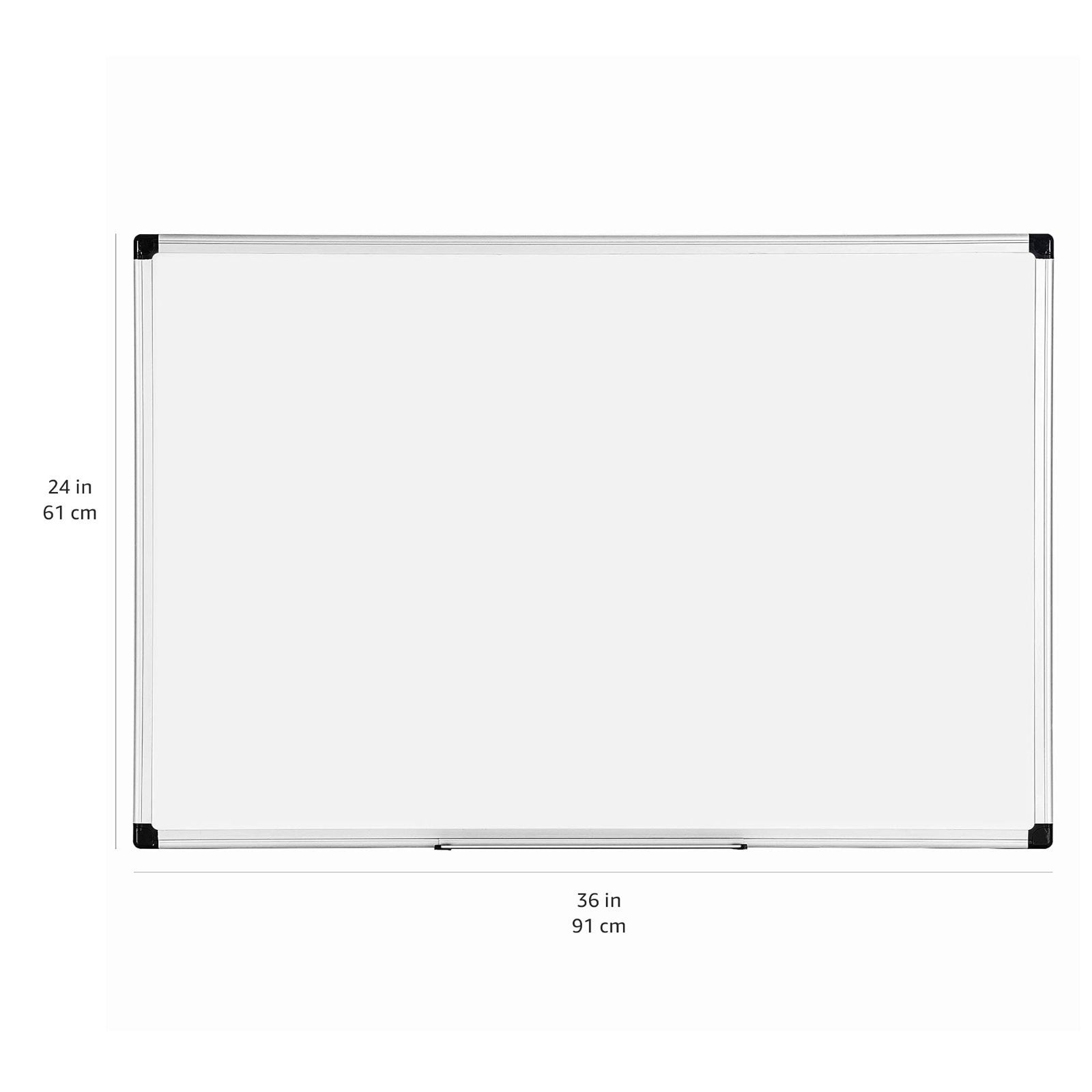61×91cm アルミニウムフレーム シルバー ホワイト マーカー マグネット付き マグネット式 ホワイトボード ベーシック