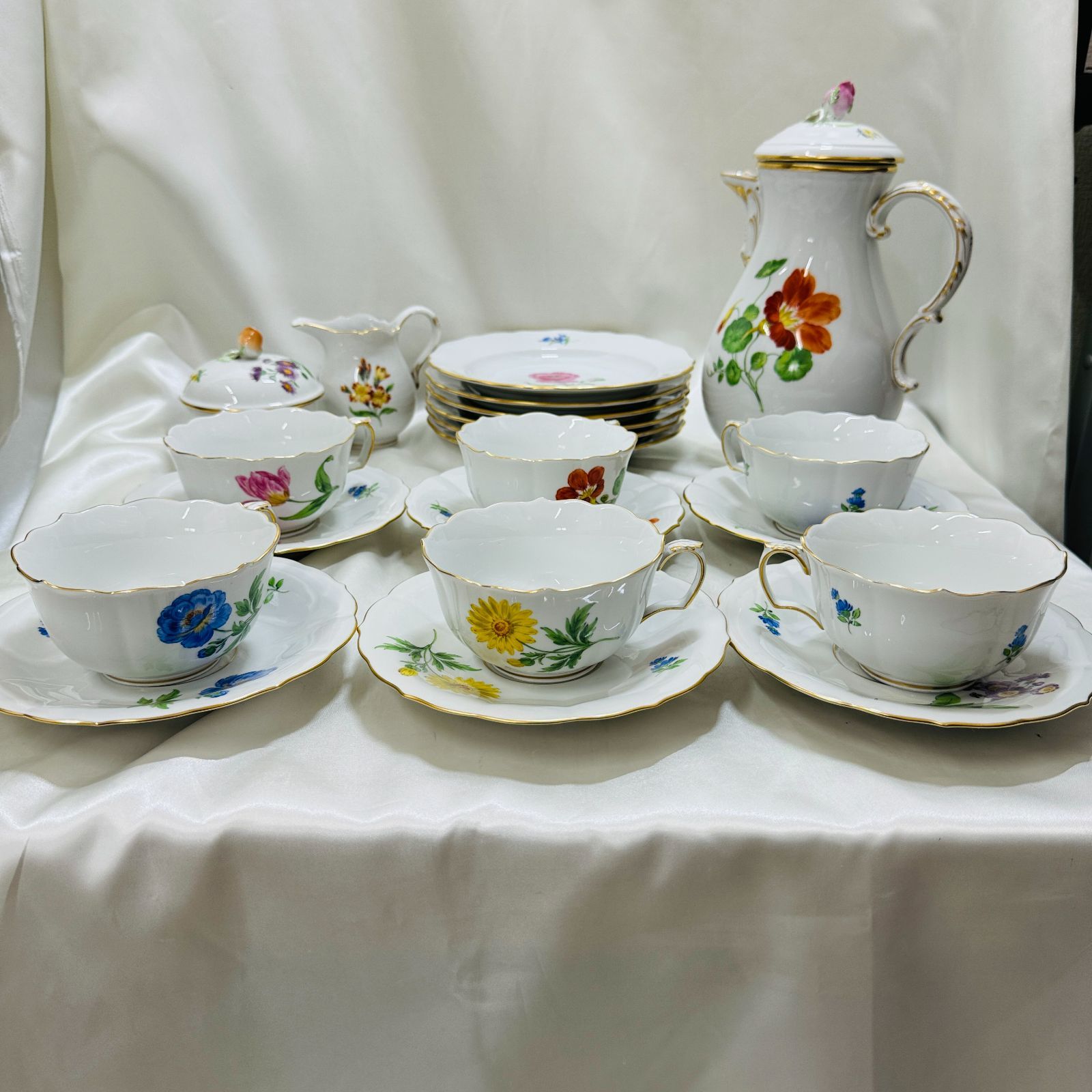 マイセンセット販売】アンティークカップ&ソーサー ケーキ皿 シュガー