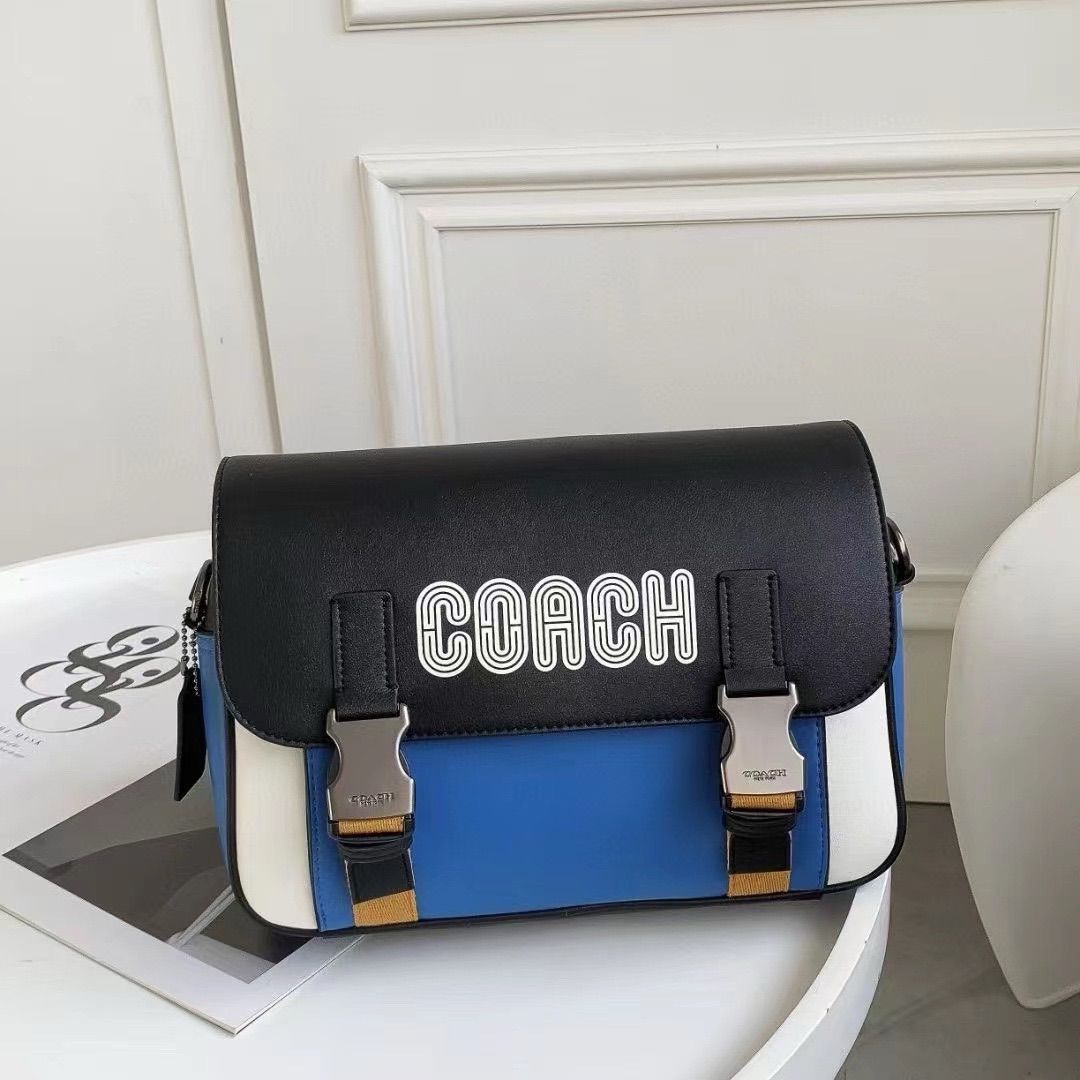 COACH コーチバッグ C9962 トラック クロスボディ カラーブロック ブライト ブルー／チョーク マルチ - メルカリ