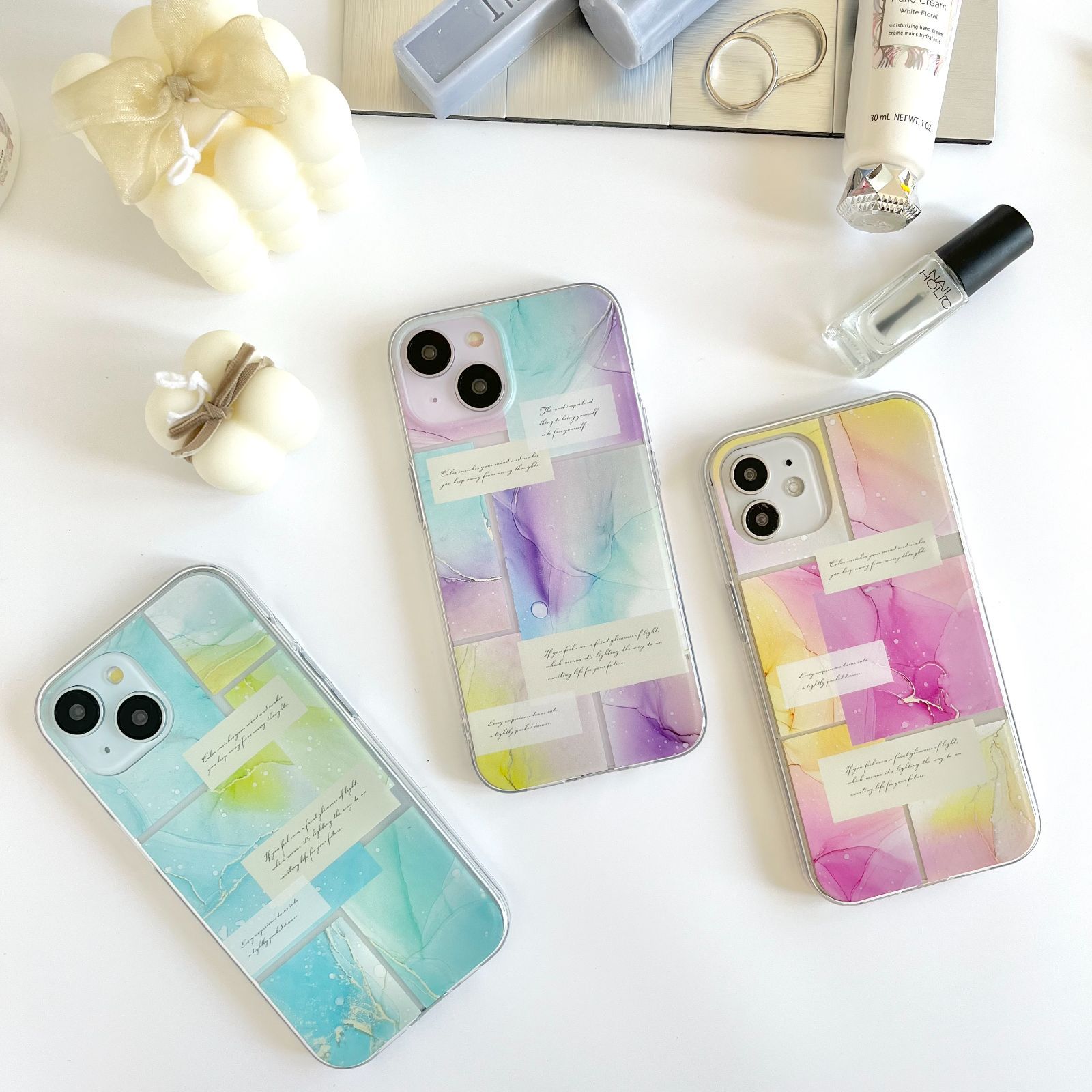 iPhone/Android ほぼ全機種対応 スマホケース アルコールインク