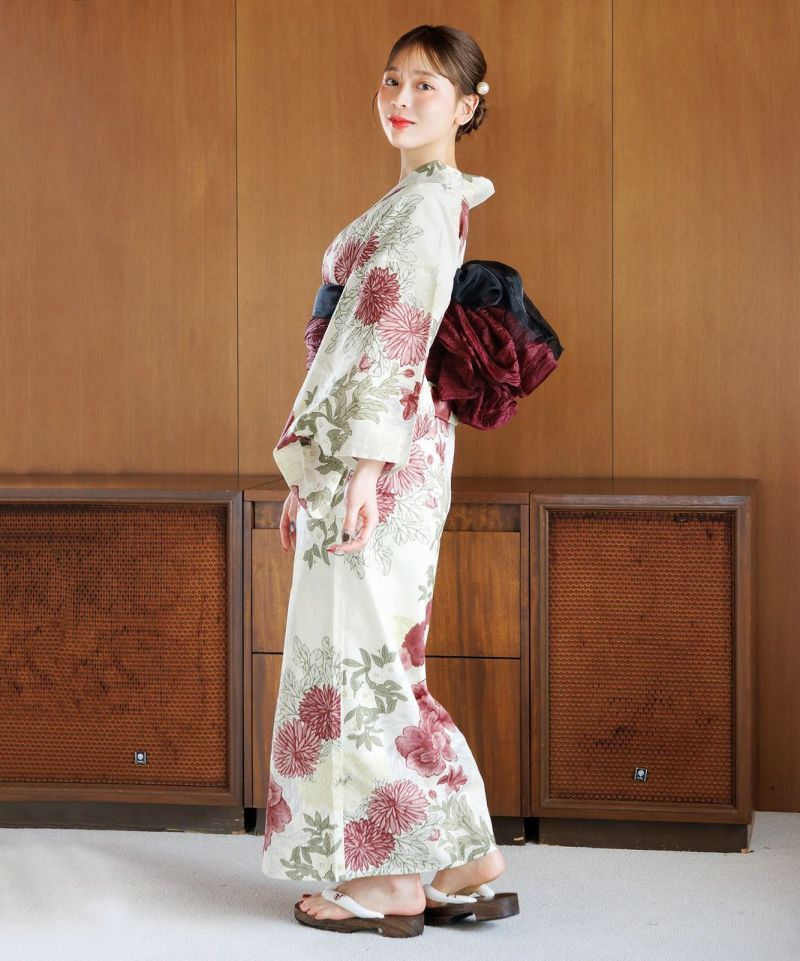 【Dita】【夏の牡丹重ね】浴衣4点セット(ゆかた・帯・下駄・腰ひも) Dita】【夏の牡丹重ね】浴衣4点セット(ゆかた・帯・下駄・腰ひも