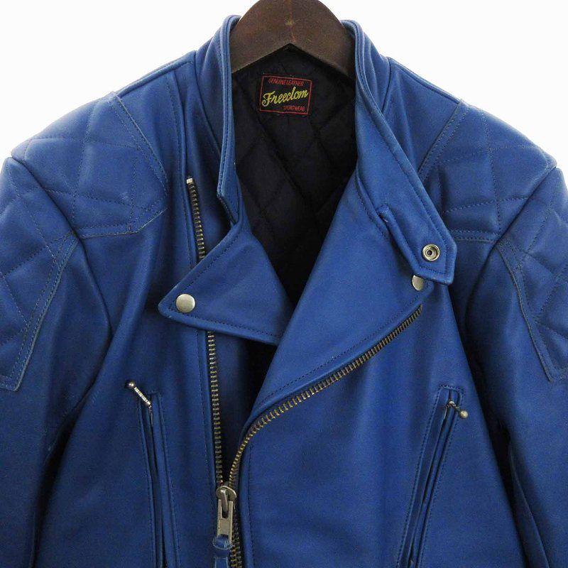 Freedom 希少 ライダース 革ジャン ダブル