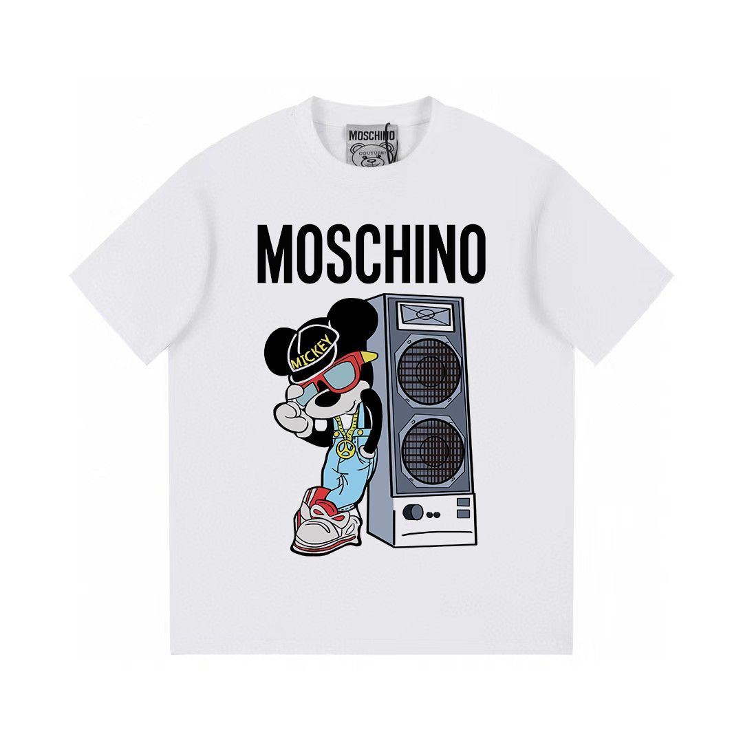 Moschino Mickey モスキーノ ミッキープリント ホワイト半袖Tシャツ