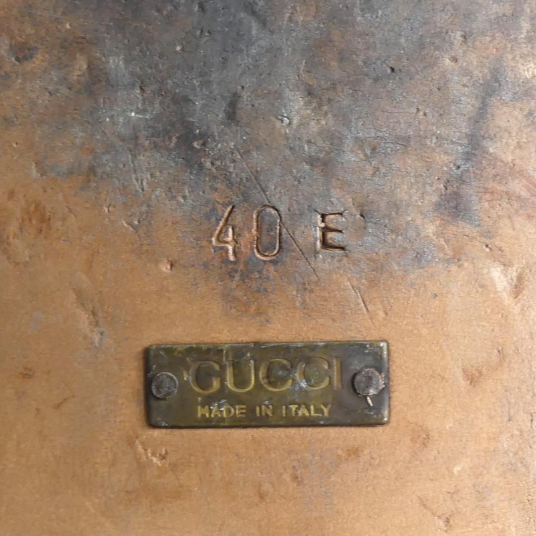 イタリア製 GUCCI グッチ ローファー 25 本革 レザー メンズX7135