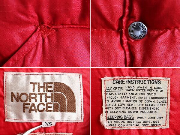 70's 初期 茶タグ USA製 希少サイズ XS □ ノースフェイス ナイロン
