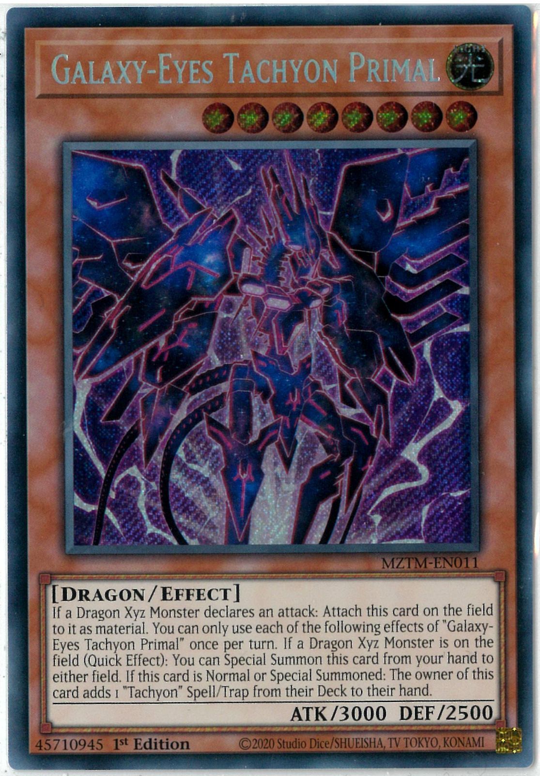 遊戯王/英語版/北米版/銀河眼の時源竜/Galaxy-Eyes Tachyon Primal