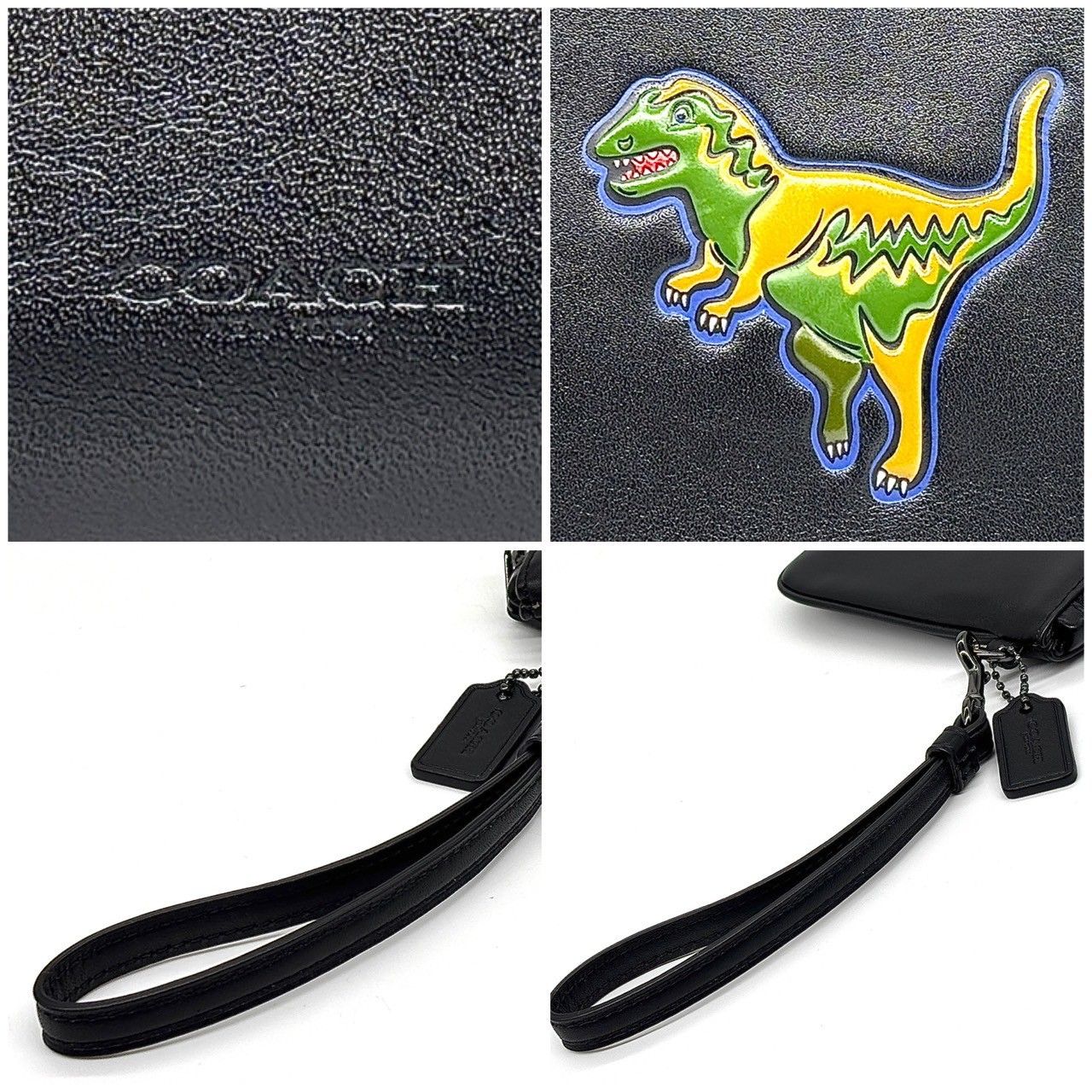 都会派レキシー✨】 COACH コーチ クラッチバッグ レザー 恐竜