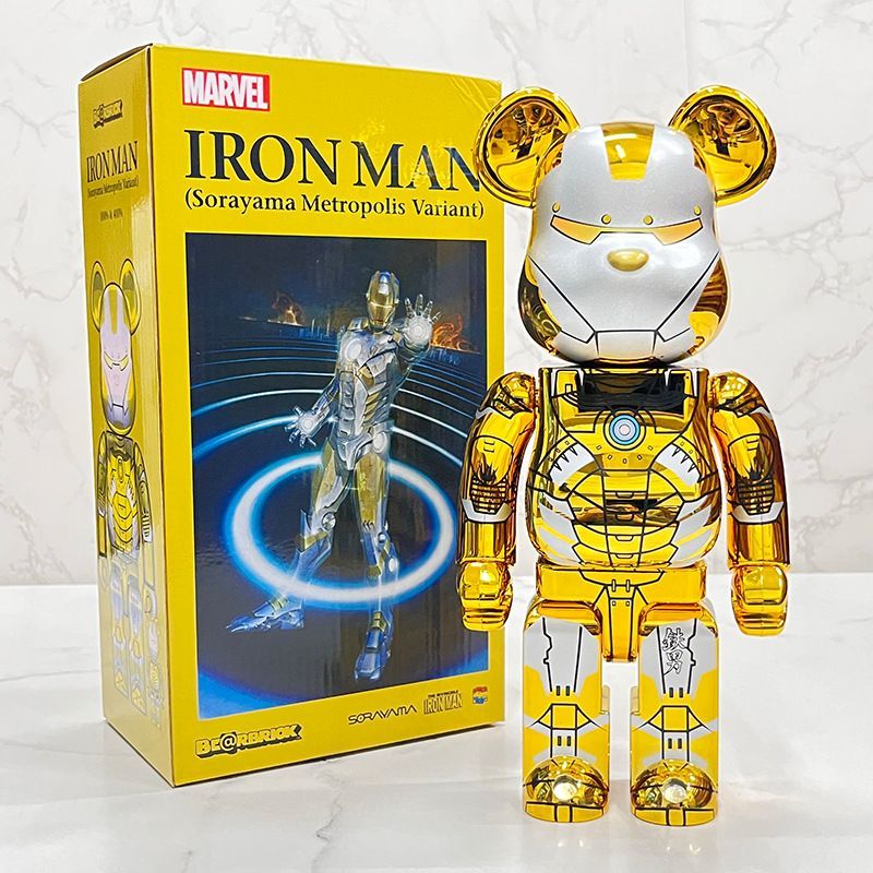 BE@RBRICK SORAYAMA IRONMAN REVERSE 400％ bearbrick ベアブリック 金 ...