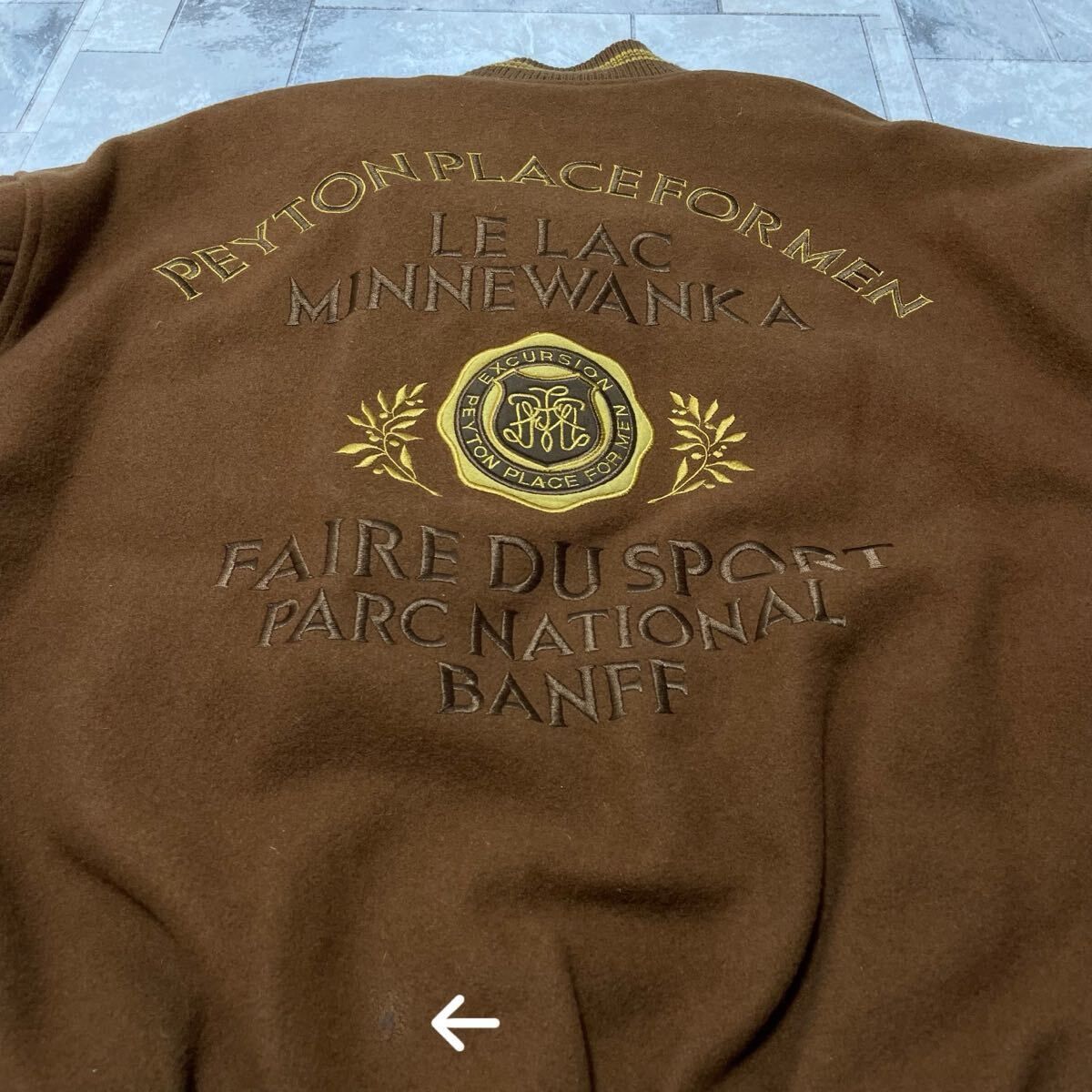 90s PPFM ピーピーエフエム PEYTON PLACE FORMAN ウールスタジャン