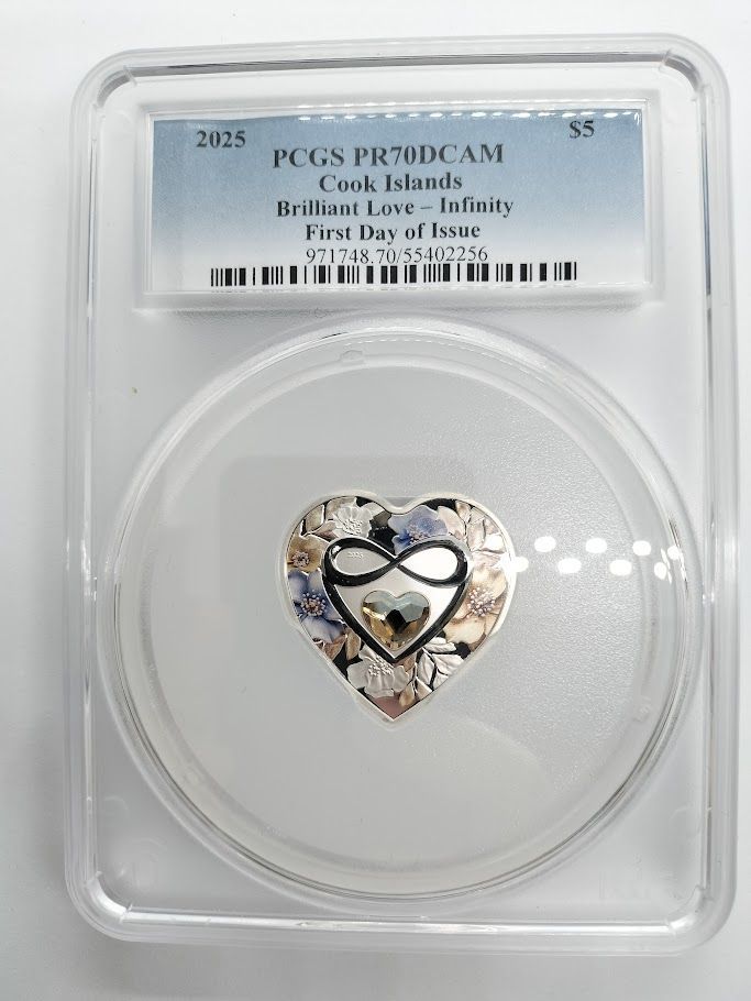 PCGS PR70DCAM ハート型コイン クック諸島 2025年 PCGS PR70DCAM ハート型コイン クック諸島 2025年 ブリリアント
