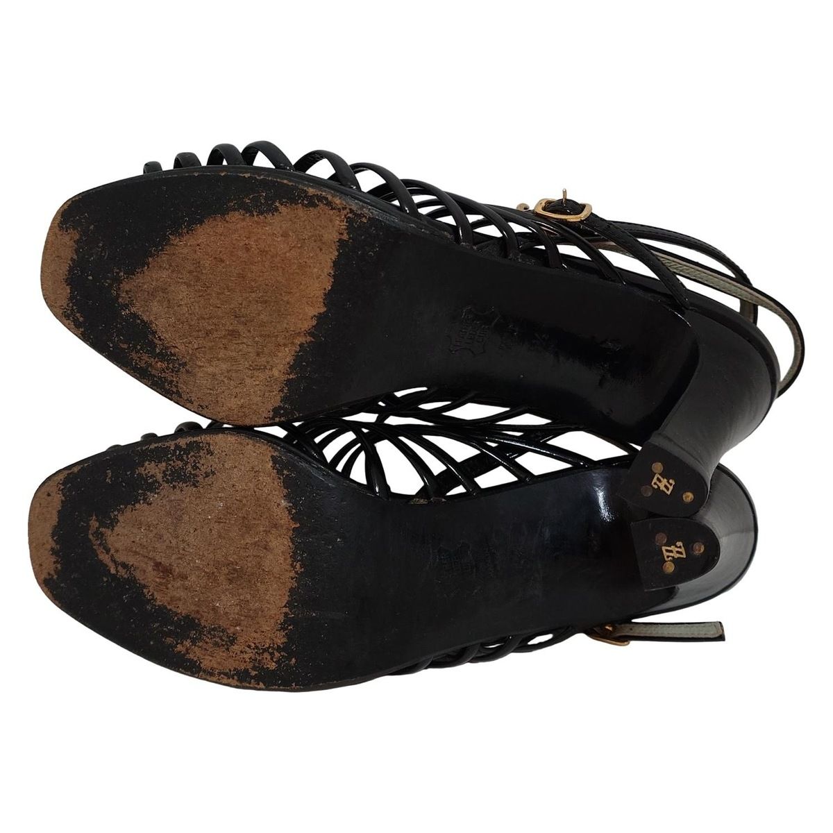 美品☆Dior ブラック レザーサンダル 36.5 DIOR/ChristianDior(ディオール/クリスチャンディオール