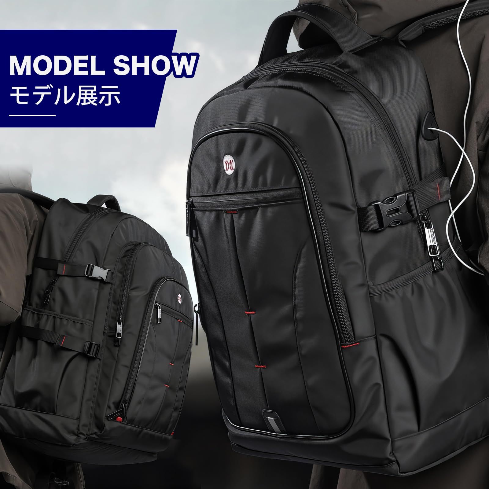 shrradoo 登山リュック 80L 大容量 防水 超軽量 収納性 登山用リュックサック ハイキング キャンプ 旅行用 防災 キャンプ SKLAD-KIRPICHA_RU