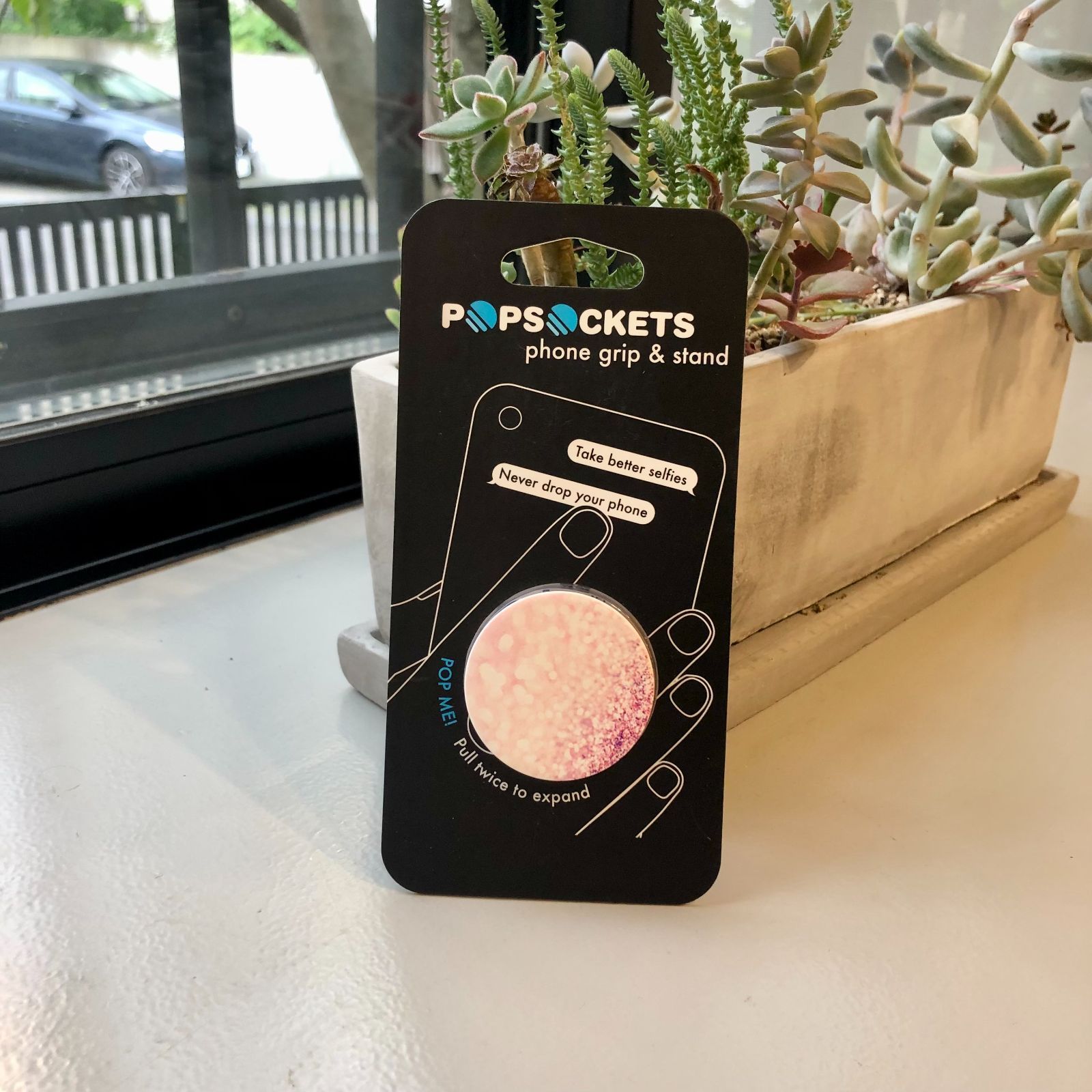 【値下げ・再入荷！】ポップソケッツ POPSOCKETS BLUSH / GY Planet スマホリング ピンク