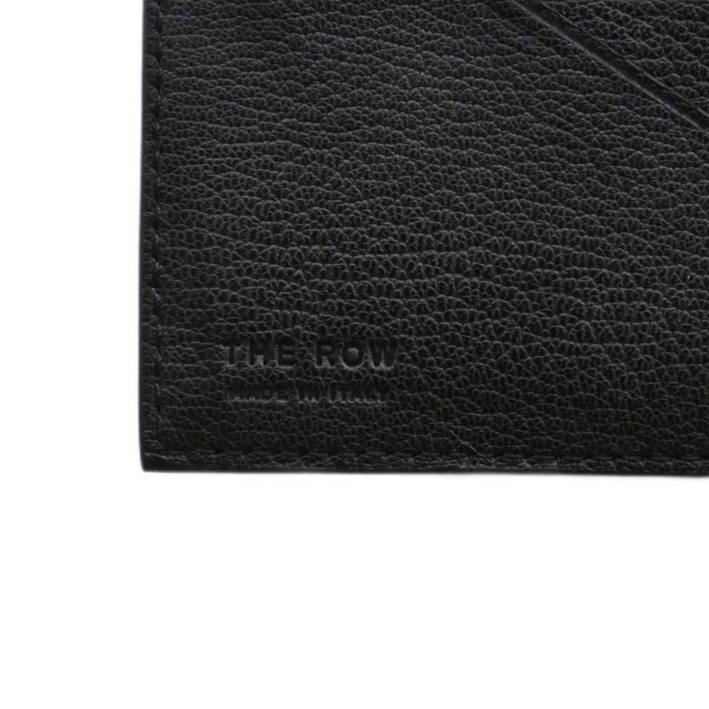 ザロウ THE ROW CLASSIC WALLET 財布 ミニ 二つ折り レザー ロゴ 黒