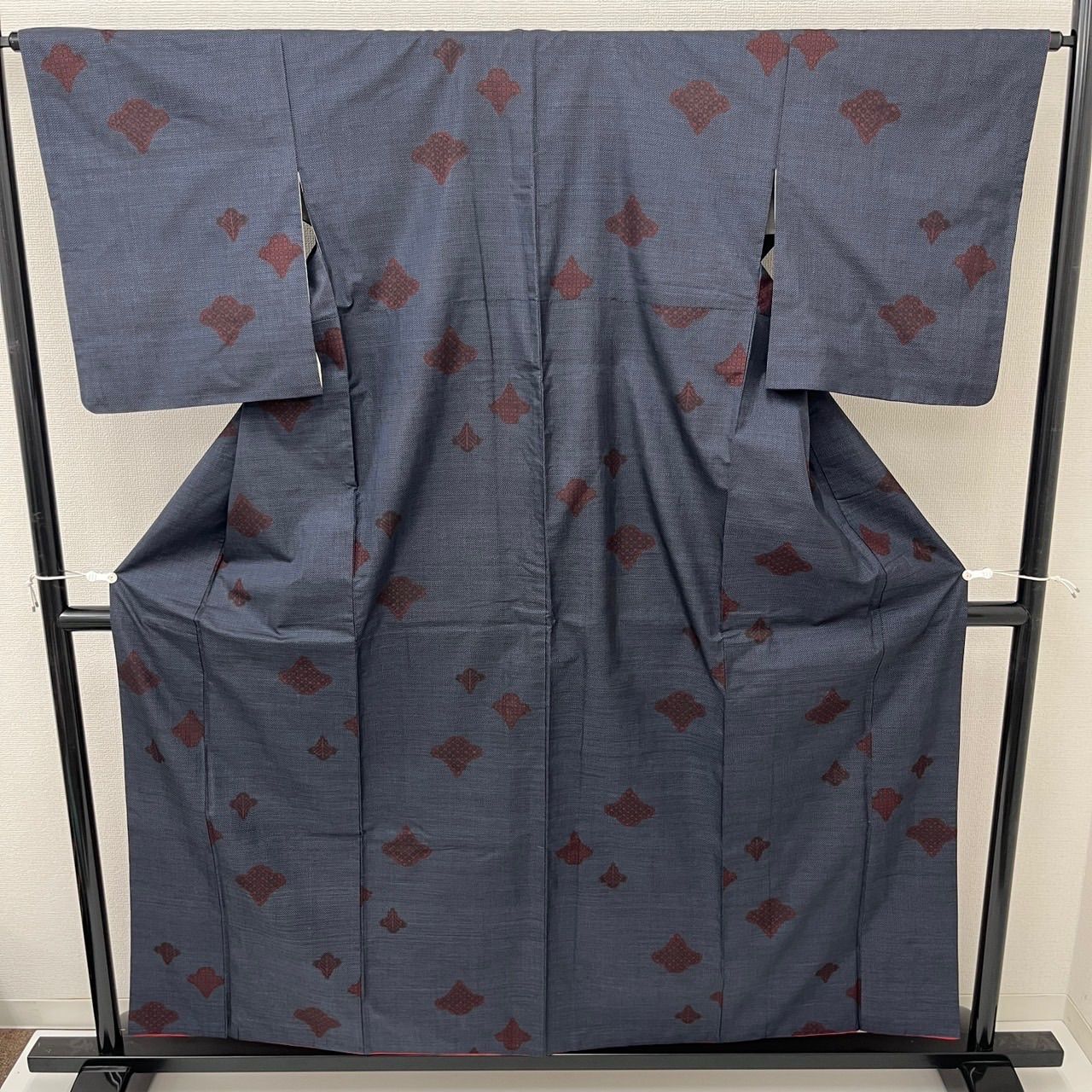 本場大島紬 泥藍染 一元式 素敵な絣柄 正絹 着物 MK-401 - メルカリ