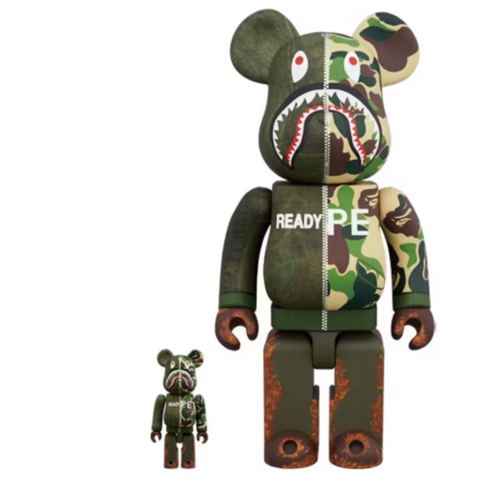 메디콤 토이 A 배팅 테이프 베이프 레디메이드 침대 @RBRICK 100% 400% 메디콤 토이 베이싱 테이프 베이 레디메이드 베브릭 피규어 인형 중고
