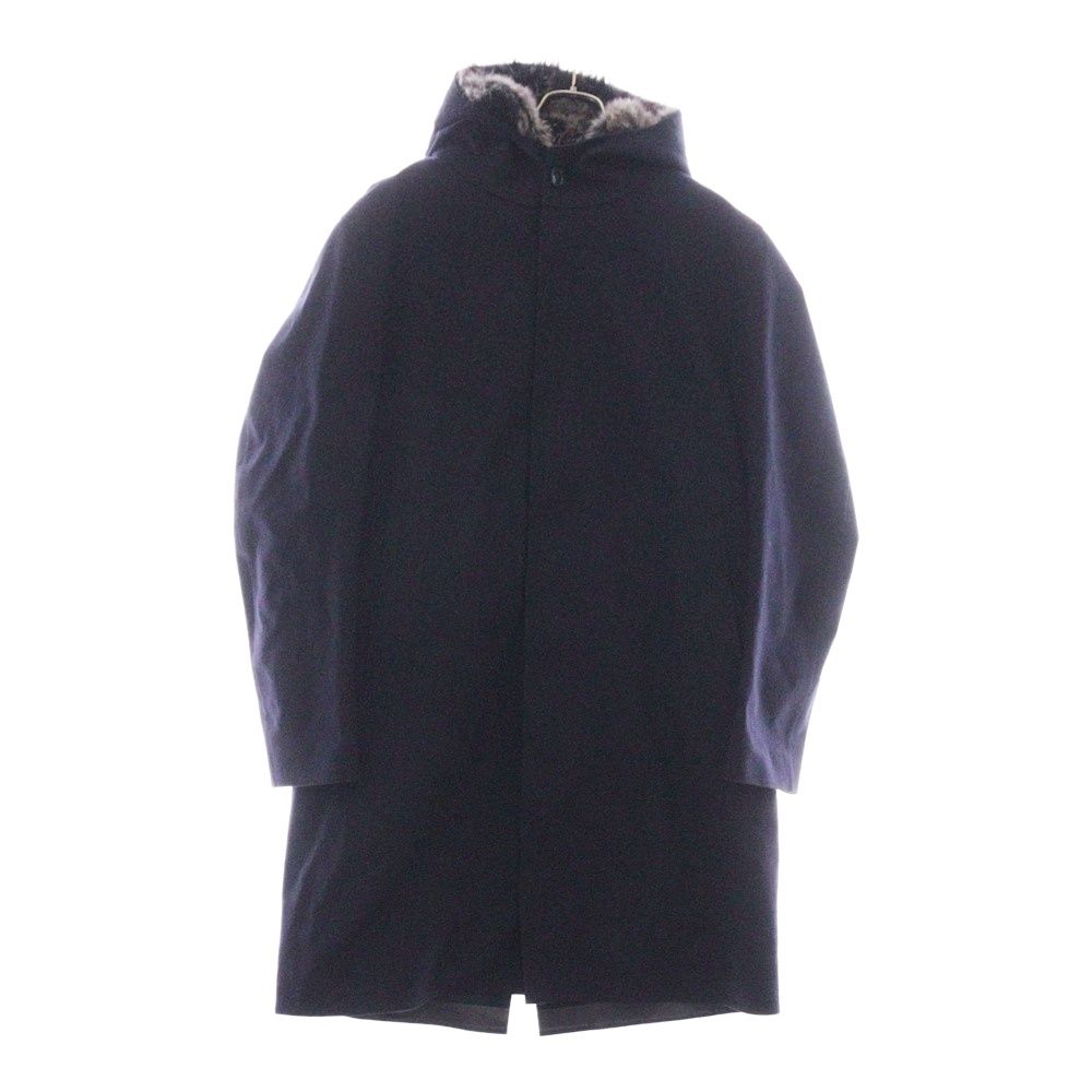 MACKINTOSH マッキントッシュ フェイクファーライナー付き ウールゴム引き コート ネイビー